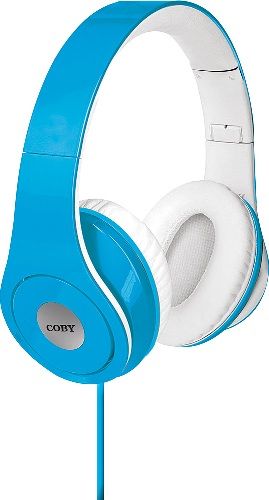 Coby CVH-803-BLU Jammerz Folding Stereo Headphones, Blue, One sided cable for easier cord management, Folding design for easy storage, Stereo sound quality, Adjustable headphones, Standard 3.5mm jack fits all standard audio players, Plush ear cups provide comfort and block out external noise for hours of listening pleasure, UPC 812180021412 (CVH803BLU CVH803-BLU CVH-803BLU CVH-803)