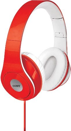 Coby CVH-803-RED Jammerz Folding Stereo Headphones, Red, One sided cable for easier cord management, Folding design for easy storage, Stereo sound quality, Adjustable headphones, Standard 3.5mm jack fits all standard audio players, Plush ear cups provide comfort and block out external noise for hours of listening pleasure, UPC 812180021405 (CVH803RED CVH803-RED CVH-803RED CVH-803 CVH803RD)