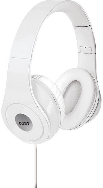 Coby CVH-803-WHT Jammerz Folding Stereo Headphones, White, One sided cable for easier cord management, Folding design for easy storage, Stereo sound quality, Adjustable headphones, Standard 3.5mm jack fits all standard audio players, Plush ear cups provide comfort and block out external noise for hours of listening pleasure, UPC 812180021399 (CVH 803 WHT CVH 803WHT CVH803 WHT CVH803WHT CVH-803WHT CVH803-WHT CVH-803-WH CVH-803WHT CVH803-WHT)