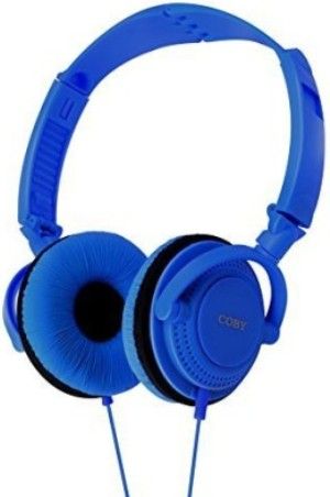 Coby CVH-806-BLU Twister Stereo Headphones with Built-In Microphone, Blue; Swivel design, flexible ear cushions, adjustable headband, and folding option gives you the ability to customize these headphones to your comfort level; 40mm Driver; Impedance 32 Ohm; Frequency Range 20-20000Hz; 3.5mm Stereo Plug; 5 Feet Cable Length; UPC 812108822808 (CVH806BLU CVH806-BLU CVH-806BLU CVH-806 CVH806BL)