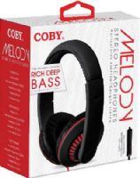 Coby CVH-811-RED Melody Stereo Headphones with Built-in Microphone, Red; Designed for smartphones, tablets and media players; Comfortable design; Adjustable headband; Comfortable ear cushions; Rich deep bass; Lightweight design; Stereo sound quality; One sided cable; 32mm power drives clear sound; Dimensions 6.3 x 2.8 x 5.5 inches; UPC 812180026202 (CVH811RED CVH811-RED CVH-811RED CVH-811 CVH811RD) 