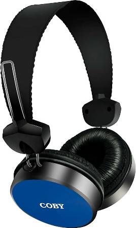 Coby CVH-814-BLU Alto Stereo Headphones with Built-in Microphone, Blue; Designed for smartphones,tablets and media players; Comfortable design; Folding design; Adjustable headband; Stereo sound quality; One sided cable; 32mm power drives clear sound; UPC 812180023546 (CVH814BLU CVH814-BLU CVH-814BLU CVH-814 CVH814BL)