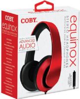 Coby CVH-815-RED Equinox Stereo Headphones with In-Line Microphone, Red; Designed for smartphones,tablets and media players; Advanced audio; 32mm power drives clear sound; Comfortable ear cushions; Lightweight design; Stereo sound quality; One sided cable; UPC 812180023591 (CVH 815 RED CVH 815RED CVH815 RED CVH-815RED CVH815-RED CVH815RD CVH 815RD CVH815 RD) 