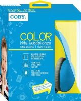 Coby CVH-821-BLU Color Kids Headphones, Blue, Comfortable Ear Cushion, Built-in Microphone, One Touch Answer Button, Sound Isolating, Clear Sound, Adjustable Headband, UPC 812180029319 (CVH821BLU CVH821-BLU CVH-821BLU CVH-821) 