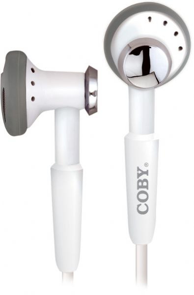 Coby CVM-809-WHT Digital Stereo Earphones With Handsfree Kit, White, Engineered with Natural Human Factors for a secure fit and maximum comfort, Oversize 11mm neodymium drivers for deep bass response, 3.5mm gold-plated stereo plug, Hands-free communication for cellular and cordless phones, UPC 716829248096 (CVM 809 WHT CVM 809WHT CVM809 WHT CVM-809WHT CVM809-WHT CVM809WH CVM809WHT)