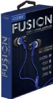 Coby CVPE-06-BLU Fusion Metal Stereo Earbuds with Microphone, Blue, 10mm Driver, Reinforced alloy housing, Once touch answer button, Built-in microphone, Tangle-free flat cable, Extra ear cushions, UPC 812180024147 (CVPE06BLU CVPE06-BLU CVPE-06BLU CVPE-06 CVPE06BL) 