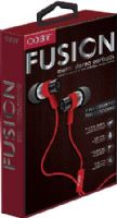 Coby CVPE-06-RED Fusion Metal Stereo Earbuds with Microphone, Red, 10mm Driver, Reinforced alloy housing, Once touch answer button, Built-in microphone, Tangle-free flat cable, Extra ear cushions, UPC 812180024154 (CVPE06RED CVPE06-RED CVPE-06RED CVPE-06 CVPE06RD) 