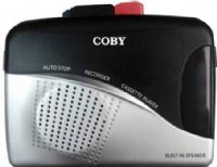 Coby CVR-21 Cassette Recorder with Built-in Speaker; Perfect to record your most valuable conversation; Detachable belt clip allow for easy transport; Record key functionality; Play, stop, fast forward, and rewind; Soft eject button; Requires 2AA batteries; Coby earbuds included; UPC 812180023102 (CVR21 CVR 21 CV-R21) 