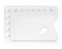 Heritage Arts CW168 Rectangular Plastic Palette 13.75 x 9.75; Easy-to-clean palette with easy-grip thumb hole and mixing wells; Made of durable, solvent-resistant plastic for use with oils and acrylics; Shipping Weight 0.5 lb; Shipping Dimensions 13.5 x 9.37 x 0.5 in; UPC 088354314318 (HERITAGEARTSCW168 HERITAGEARTS-CW168 HERITAGEARTS/CW168 ARTWORK) 
