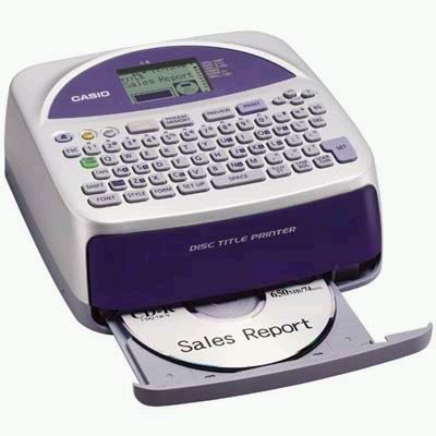 Casio CW75 CD Title Printer CD Label Printer, USB Connection for easy hook-up to your PC, Thermal Printing, 8AA or Optional Adaptor   (CW-75   CW 75) 