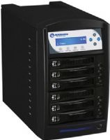 Microboards CW-HDD-T05 CopyWriter TURBO Digital Standalone Hard Drive Tower Duplicator, Black; 5 Drives; 20x2 LCD Display; 128 MB Buffer Memory; Perfect solution for making backup or residual copies of hard drive content; Copy up to 5 Hard drives at a time; Read/write speeds of 150 MB/sec.; Compatible with PC, Mac, Unix, Linux; Supports FAT32, extFAT, NTFS, ext2/3/4 file systems (CWHDDT05 CWHDD-T05 CW-HDDT05 22866) 