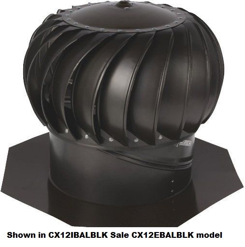 Ventamatic CX12EBALBLK Aluminum External Bracing Dual Ball Bearings, 12
