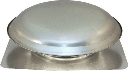 Cool Attic CX2001AA Power Roof Aluminum Vent Dome with 4.5 Amp Motor, Mill Finish, 1400 CFM High, 2000 Square Feet Coverage, 4.5 Amps, Aluminum Construction, Direct Drive, 14