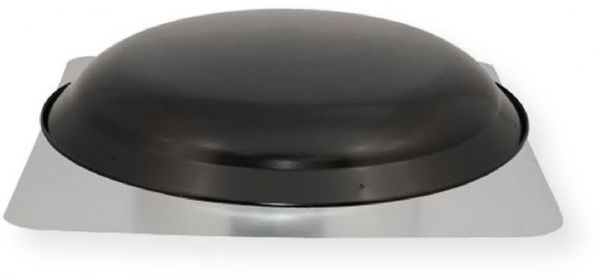 Cool Attic CX4000AMBLUPS Power Roof Galvanized Steel Vent Dome with 5.1 Amp PSC Motor,  Black - Color, Galvanized Steel Dome, 1600 CFM High, 2400 Square Feet Coverage, 5.1A Motor Size, Up to 8/12 Roof Pitch, 17
