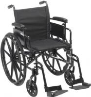 Drive Medical CX416ADDA-SF Cruiser X4 Lightweight Dual Axle Wheelchair with Adjustable Detachable Arms, Desk Arms, Swing Away Footrests, 16" Seat, 4 Number of Wheels, 16"-17.5" Back of Chair Height, 12" Closed Width, 16"-18" Seat Depth, 16" Seat Width, 17"-19" Seat to Floor Height, 43" x 12" x 36" Folded Dimensions, 43" Overall Length with Riggings, 300 lbs Product Weight Capacity, UPC 822383528281 (CX416ADDA-SF CX416ADDA SF CX416ADDASF) 