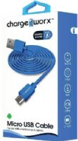 Chargeworx CX4604BL Micro USB Sync & Charge Cable, Blue For use with all smartphones and tablets; For use with smartphones, tablets and most Micro USB devices; Stylish, durable, innovative design; Charge from any USB port; 3.3ft / 1m cord length; UPC 643620460429 (CX-4604BL CX 4604BL CX4604B CX4604) 