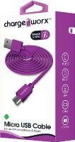 Chargeworx CX4604VT Micro USB Sync & Charge Cable, Violet For use with smartphones and tablets; Stylish, durable, innovative design; Charge from any USB port; 3.3ft / 1m cord length; UPC 643620460450 (CX-4604VT CX 4604VT CX4604V CX4604) 
