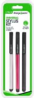 Chargeworx CX6006 Universal Stylus Kit (3-Pack) For use with smartphones and tablets; Stylish, durable, innovative design; Glides smoothly across touch screens; Allows to type accurately and comfortably; Works with all capacitive touch surfaces; UPC 643620600603 (CX-6006 CX 6006) 