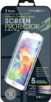 Chargeworx CX6011 Premium Tempered Glass Screen Protector, For use with Samsung GALAXY S 5, Highest 9H hardness, Anti-fingerprint, Bubble free install, HD clear glass, Scratch resistant, High Sensitivity Touch, 100% of glass base made in Japan, UPC 643620601105 (CX-6011 CX 6011) 