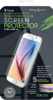 Chargeworx CX6020 Premium Tempered Glass Protector For use with Samsung GALAXY S6, Highest 8-9H hardness, Anti-fingerprint, Bubble free install, HD clear glass, Scratch resistant, Impact and heat resistance, Light penetration ratio 95%, High Sensitivity Touch, 100% of glass base made in Japan, UPC 643620602003 (CX-6020 CX 6020) 