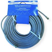 Winegard  CX6100 100' RG6 Cable with O Ring Connectors; Blue; 100' Low loss 18 gauge copper covered steel; Gas injected foam polyethylene dielectric; Bonded Duofoil and aluminum braid shield type; Maximum Signal Transfer; For Digital OTA TV, CATV, Satellite;  UPC 615798101848 (CX6100 CX-6100 CX6100CABLE CX6100-CABLE CX6100WINEGARD CX6100-WINEGARD) 