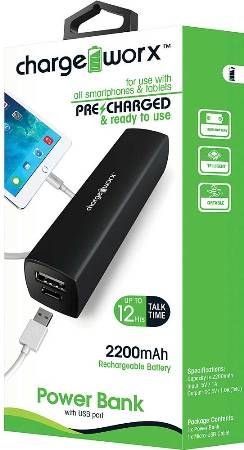 Chargeworx CX6506BK Premium 2000mAh Power Bank with USB Port, Black, Pre-charged & ready to use, Extends Battery Standby Time, Rechargeable Battery, Pocket size compact design, Compatiable with most mobile devices, Input DC 5V 0.5 ~ 1A (Max), Output DC 5V 0.5 ~ 1A, Protection: Shortcircuit/Overcharge/Discharge, Recycling Times more than 500, UPC 643620650615 (CX-6506BK CX 6506BK CX6506B CX6506)