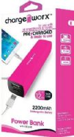 Chargeworx CX6506PK Premium 2000mAh Power Bank with USB Port, Pink, Pre-charged & ready to use, Extends Battery Standby Time, Rechargeable Battery, Pocket size compact design, Compatiable with most mobile devices, Input DC 5V 0.5 ~ 1A (Max), Output DC 5V 0.5 ~ 1A, Protection: Shortcircuit/Overcharge/Discharge, Recycling Times more than 500, UPC 643620650646 (CX-6506PK CX 6506PK CX6506P CX6506) 