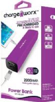 Chargeworx CX6506VT Premium 2000mAh Power Bank with USB Port, Violet, Pre-charged & ready to use, Extends Battery Standby Time, Rechargeable Battery, Pocket size compact design, Compatiable with most mobile devices, Input DC 5V 0.5 ~ 1A (Max), Output DC 5V 0.5 ~ 1A, Protection: Shortcircuit/Overcharge/Discharge, Recycling Times more than 500, UPC 643620650660 (CX-6506VT CX 6506VT CX6506V CX6506) 