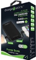 Chargeworx CX6541BK Power Bank with Built-in Lightning and Micro USB Cables, Black For use with all Smartphones & Tablets, Compact design, Charge 3 Device at Once, Rechargeable 8400 mAh Battery, 1 USB port, 3.4 Amp, UPC 643620654101 (CX-6541BK CX 6541BK CX6541B CX6541) 