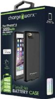 Chargeworx CX7003BK Flexible Battery Case, Black, For use with iPhone 6, 3000mAh Pre-charged and ready to use, Up to 240 hours stanby time, Up to 6 hours talk time, Up to 2x charges, Extends Battery Stand by Time, LED power indicator for battery level, Slim-Fit, Input 5V ~ 1A (Max), Output 5.0 +/- 0.25V~1A, UPC 643620700303 (CX-7003BK CX 7003BK CX7003B CX7003) 