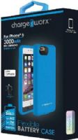 Chargeworx CX7003BL Flexible Battery Case, Blue, For use with iPhone 6, 3000mAh Pre-charged and ready to use, Up to 240 hours stanby time, Up to 6 hours talk time, Up to 2x charges, Extends Battery Stand by Time, LED power indicator for battery level, Slim-Fit, Input 5V ~ 1A (Max), Output 5.0 +/- 0.25V~1A, UPC 643620700328 (CX-7003BL CX 7003BL CX7003B CX7003) 