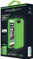 Chargeworx CX7003GN Flexible Battery Case, Green, For use with iPhone 6, 3000mAh Pre-charged and ready to use, Up to 240 hours stanby time, Up to 6 hours talk time, Up to 2x charges, Extends Battery Stand by Time, LED power indicator for battery level, Slim-Fit, Input 5V ~ 1A (Max), Output 5.0 +/- 0.25V~1A, UPC 643620700335 (CX-7003GN CX 7003GN CX7003G CX7003) 