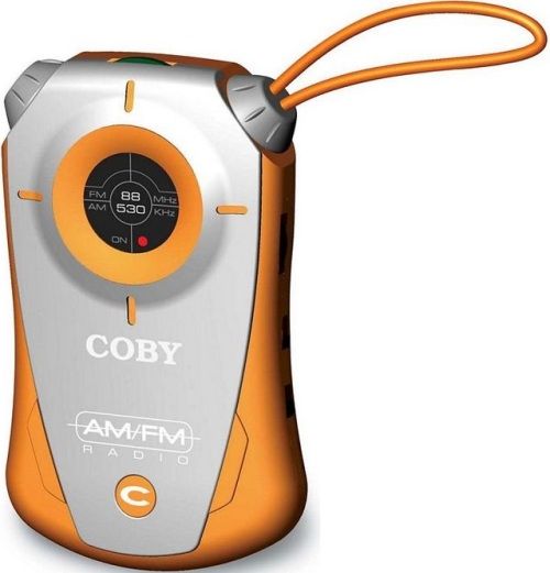 Coby CX71OR Mini AM/FM Pocket Radio with Neck Strap, Sensitive AM/FM tuner, 3.5mm headphone jack, Ultra slim compact design, Sensitive AM/FM tuner, DBBS - Dynamic Bass Boost System, Lightweight Stereo Earphones included, LED power on/off indicator/Built in belt clip, Orange Finsih, UPC 716829107157 (CX71OR CX-71-OR CX 71 OR CX71 CX-71 CX 71)