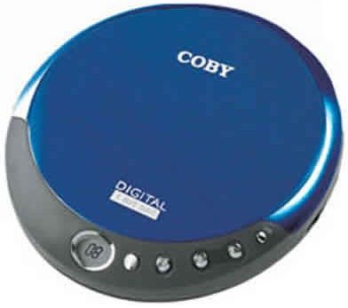 Coby CX-CD109BLU Slim Personal CD Player; Blue; Digital LCD display; Automatic power off; Requires 2 x AA batteries (not included); 3.5mm headphone jack; Audio Output; 3.5mm Headphone; CE, FCC Certifications; 2 x 