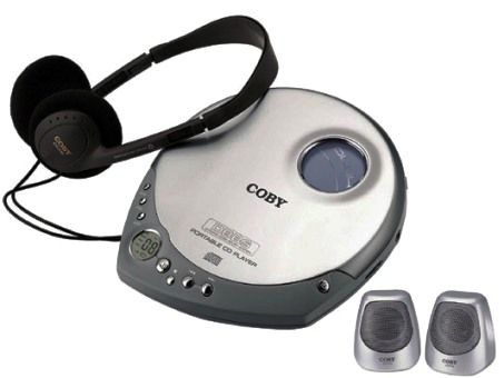 Coby CX-CD1112 Ultra Slim Personal CD Player with Mini Stereo Speakers (CX CD1112, CXCD1112)