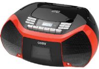 Coby CXCD-150-RED Cassette Radio Player/Recorder, Red, AM/FM stereo digital PLL tunning, 6 key auto stop cassette recorder, High contrast large LCD display, Reads CD-Readable-(CD-R) discs, High-output stereo speakers, Dimensions (HxLxW) 10.08" x 14.44" x 6.54", UPC 812180025595 (CXCD150RED CXCD150-RED CXCD-150RED CXCD 150 RED CXCD 150RED CXCD150 RED) 