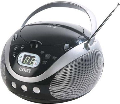 Coby CX-CD241BLK Portable CD Player with AM/FM Stereo Tuner, Black, Stereo Sound Output Mode, LED Built-in Display, 2 x right/left channel speaker - built-in Speakers, Radio tuner - AM/FM, Built-in AM / telescopic FM Antenna Form Factor, UPC 716829152423 (CX CD241BLK CXCD241BLK CX-CD241 CX CD241 CXCD241) 