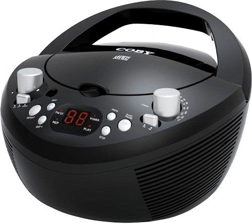 Coby CXCD251BLK Portable CD Player with AM/FM Stereo Tuner, Black, 2