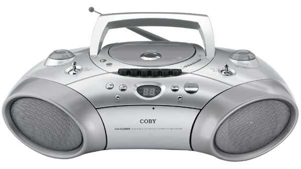 Coby  CXCD265 Portable CD Cassette Recorder w/ AM/FM Radio, Boom Box (CX-CD265, CX CD265, CXCD-265)