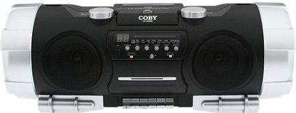 Coby CX-CD282 Portable CD/Radio/Stereo Cassette Player/Recorder with Powered Woofer, Plays audio CDs, FM/AM radio, and cassette tapes, Record CDs, radio, or microphone with the tape cassette, CD player has a programmable memory for customizing playlists, Headphone/microphone jack, Dynamic bass boost, Rotary Volume control, UPC 716829122822 (CX CD282 CXCD282 CX-CD282)