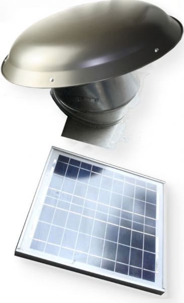 Ventamatic Cool Attic CXSOL12WG Solar Turbine Replacement, Weathered Grey Finish; 12.6 watt, 18 volt, thermally protected DC motor; High-efficiency fan blades; Sufficient for a 1550 square ft attic; Dome constructed of heavy-duty galvanized steel; Expanded steel mesh grill to protect against birds and rodents; UPC 047242960679 (CXSOL12WG CXSOL12 CXSOL12-WG VENTAMATICCXSOL12WG VENTAMATIC-CXSOL12-WG COOLATTIC)