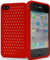 Cygnett CY0098CPMOL Molecule Premium Siilcon Case with 2 Color Sheets for iPhone 4, Red, Soft silicon housing that's talcy not sticky, Change the look of your iPhone in seconds, Complete access to all ports, controls and connectors, Includes a screen protector and microfiber cleaning cloth, UPC 879144005185 (CY-0098CPMOL CY 0098CPMOL CY0098-CPMOL CY0098 CPMOL) 