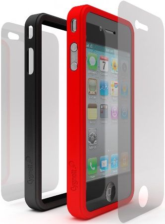 Cygnett CY0106CPSND Red and Black Snaps Duo Silicon Frame for iPhone 4 , 360-degree protection, Silicon frame protects edges, Back and front protectors guard iPhone surfaces, Go conservative with black or express yourself with color, Simple modern design, Snap on a new frame for an instant change of scene, Access to all ports, controls and connectors, UPC 879144005260 (CY0106-CPSND CY0106 CPSND CY-0106CPSND CY 0106CPSND)