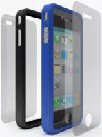 Cygnett CY0111CPSND Blue and Black Snaps Duo Silicon Frame for iPhone 4, 360-degree protection, Silicon frame protects edges, Back and front protectors guard iPhone surfaces, Go conservative with black or express yourself with color, Simple modern design, Snap on a new frame for an instant change of scene, Access to all ports, controls and connectors, UPC 879144005314 (CY0111-CPSND CY0111 CPSND CY-0111CPSND CY 0111CPSND) 