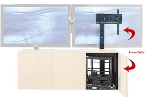 AVTEQ Credenza3-Frame Multimedia Conference Room Decor, Includes metal frame to support dual screens up to 70