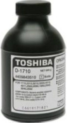 Toshiba D1710 Developer Toner, Black Color, 40000 pages Number of pages, Laser Print Technology, New Genuine Original OEM Toshiba Brand, UPC 708562913638 (D1710 D-1710 D 1710)