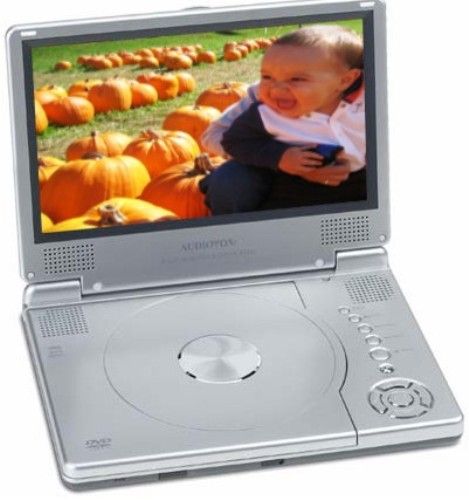 Audiovox D1812B Portable 8 Inch WideScreen DVD Player, 16:9 Aspect Ratio, Built-In Stereo Speakers, Plays DVD, CD, MP3, CDR, CDR/W and Picture CD, Video and audio output, A/V input/output (Switchable), Headphone Jack, 
