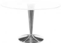Bassett Mirror D2074-701BEC Model D2074-701B Thoroughly Modern Concorde Dining Table Base ONLY, Polished Chrome Finish, Dimensions 29" x 24" x 24", Weight 18 pounds, UPC 036155299587 (D2074701BEC D2074 701BEC D2074-701B-EC D2074701B) 