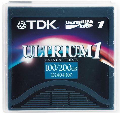 TDK D2404-100 LTO1 100/200GB LTO Ultrium Data Cartridge 100GB Native/ 200GB Compressed, Each (D2404 100 D2404100)