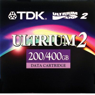 TDK D2405-LTO2 Tape Cartridge, LTO Ultrium 2 200/400 GB, 1 Pack (D2405LTO2 D2405 LTO2 2405)